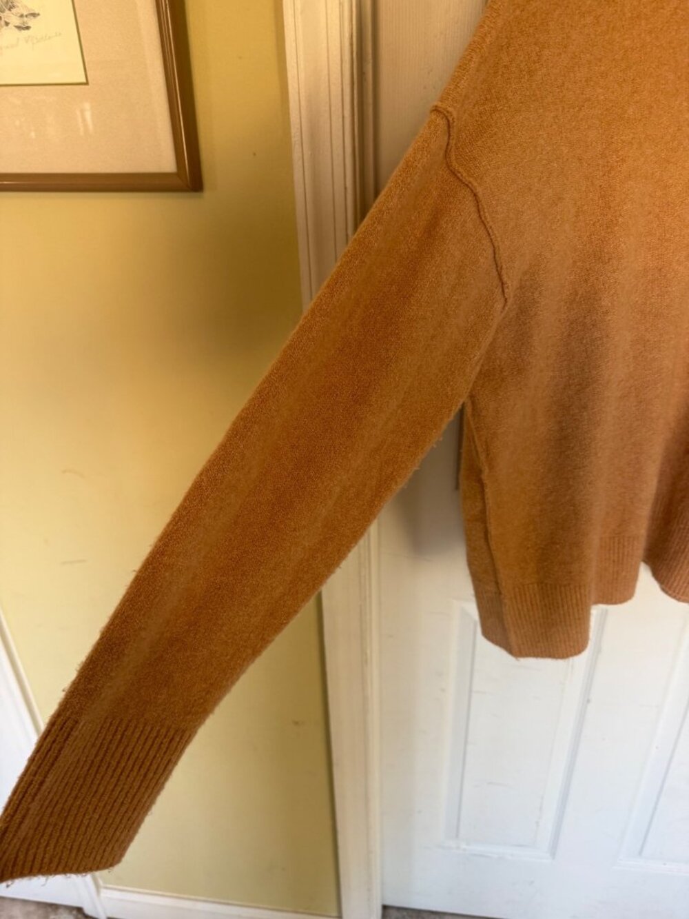 Aerie Tan Slouchy Crewneck Long Sleeve Sweater Size Medium - Picture 3 of 8